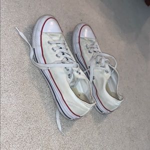 white low-top converse
